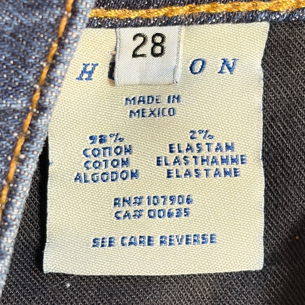 HUDSON new Signature Low-Rise Boot Cut Dark Indigo Soft Stretch Jeans NWOT - Picture 2 of 16